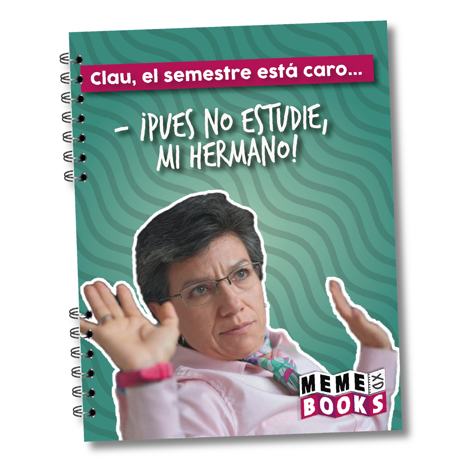 Cuaderno Memebook- Claudia López (grande / 1 Materia)